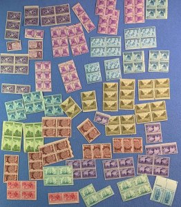 USA - one hundred 3 cents stamps mostly in multiples - MNH - (PICTURE IS SAMPLE)