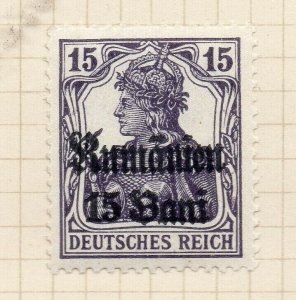 Romania 1917 Early Issue Fine Mint Hinged 15b. Optd Surcharged NW-183782