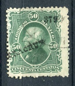 MEXICO; 1874-83 early classic Hidalgo Perf issue fine used 50c. value