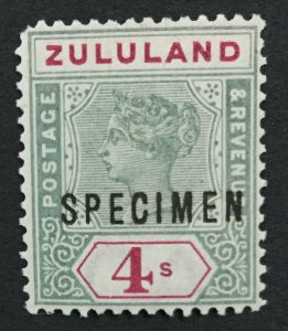 MOMEN: ZULULAND SG #27s SPECIMEN 1894-96 MINT OG NH LOT #191628-704