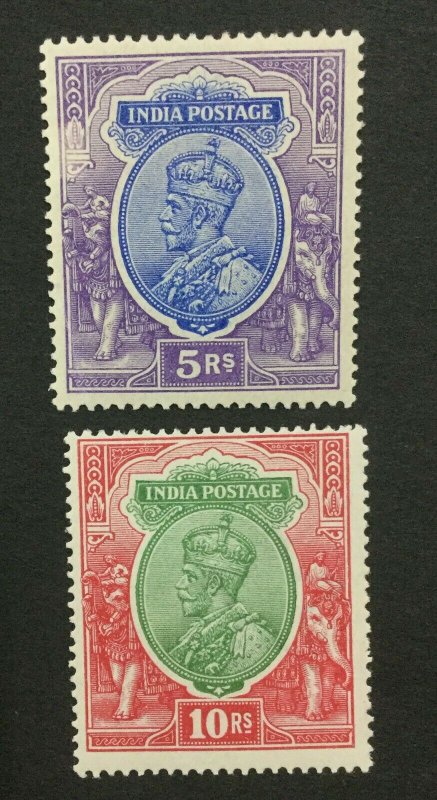 MOMEN: INDIA SG #188-189 1913 MINT OG H LOT #193643-2465