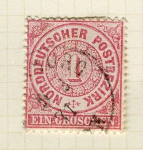 GERMANY; NORTHERN STATES 1860s classic issue fine used Shade of 1k. value