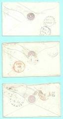 ​1851 Great Britain Vintage Postal Stationery 3 covers used to Solicitors
