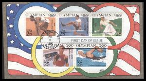 #2496-2500 Summer Olympics LMG FDC