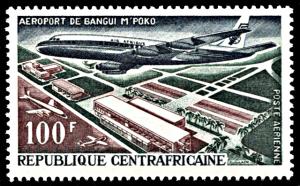 Central Africa C44, MNH, Bangui M'Poko Airport