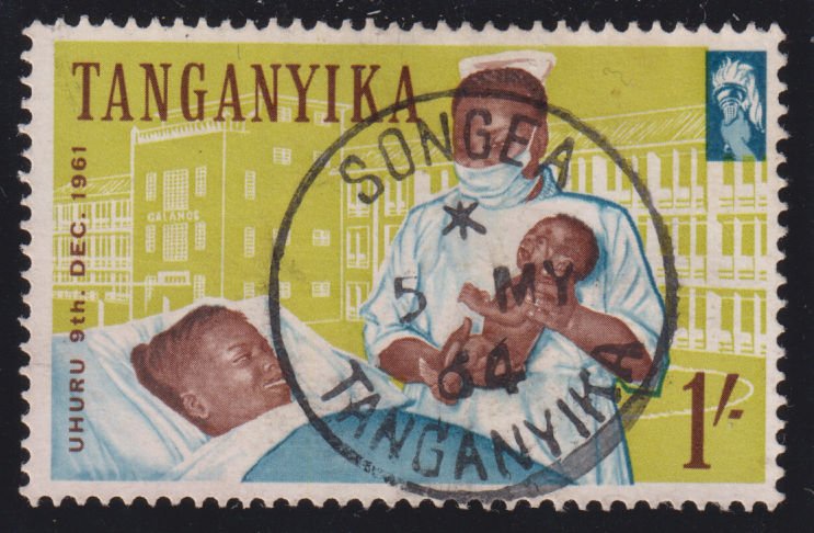 Tanganyika 51 Nurse with Newborn Baby 1961