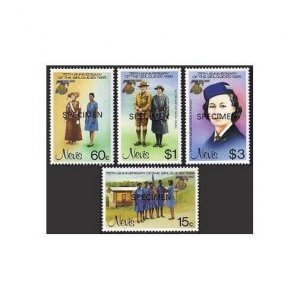 Nevis 423-426 SPECIMEN,MNH.Michel 276-279. Girl Guides-75,1985.Lord Baden-Powell