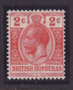 British Honduras-Sc#76- id13-unused VLH og KGV 2c scarlet-1913-17-