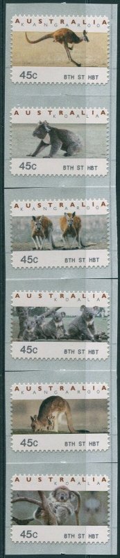 Australia CPS Kangaroos and Koalas BTH ST HBT diecut set MNH