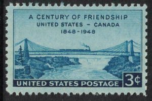 Scott 961- Century of Friendship, US & Canada- 3c MNH 1948- unused mint stamp