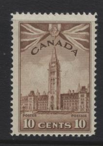 Canada - Scott 257 - Parliment Buildings -1943 - MVLH - Single 10c Stamp