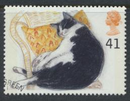 Great Britain  SG 1852 SC# 1590 Used / FU with First Day Cancel Cats