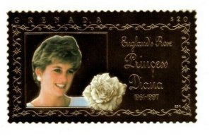 Grenada 1998 - Princess Diana - Gold Stamp - Scott #2768 - MNH