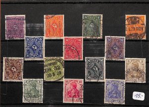 E0062 Germany Empire German Reich stamps selection mix lot post horn GERMANIA