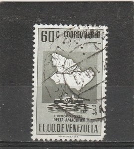 Venezuela  Scott#  C452  Used  (1953 Map of Delta Amacuro)