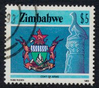 Zimbabwe SG 680  SC# 514  Used   Coat of Arms  see detail and scan