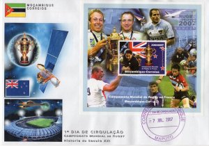 Mozambique 2007 Rugby World Cup-New Zealand-Space-Concorde S/S (1) Official FDC