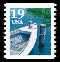 PCBstamps  US #2529 19c Fishing Boat, coil, Type 1, MNH, (3)