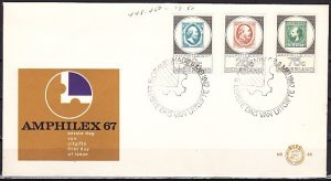 Netherlands, Scott cat. 448-450. Stamp on Stamp issue. First day cover. ^