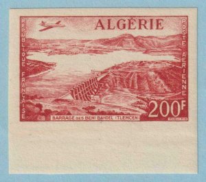 ALGERIA C12 IMPERFORATE AIRMAIL MINT NEVER HINGED OG** NO FAULTS VERY FINE - BAV