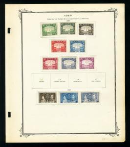 Aden 1937 to 1950s Vintage Stamp Collection