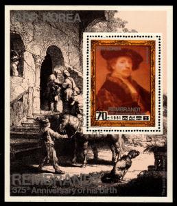 North Korea - Cancelled Souvenir Sheet Scott #2100 (Rembrandt Painting)