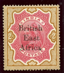 British East Africa 1895 QV 2r carmine & yellow-brown MLH. SG 61. Sc 68. 