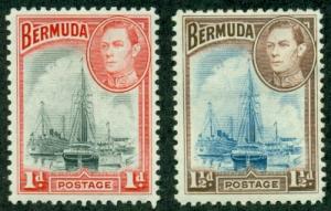 Bermuda #118, 119  Mint VF H  Scott$5.35