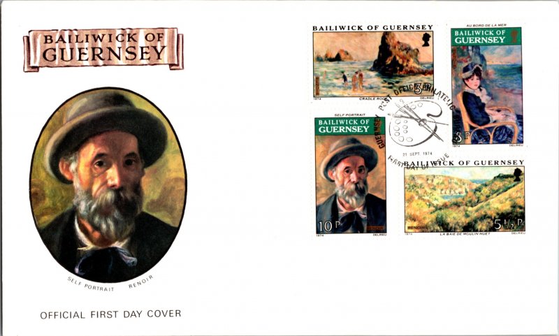 Guernsey, Worldwide First Day Cover, Art