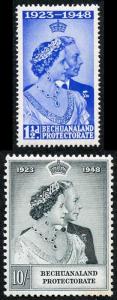 Bechuanaland SG136/37 1948 Royal Silver Wedding U/M