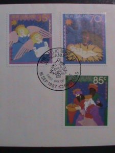 NEW ZEALAND -1987 SC# 880-2  CHRISTMAS CARLOS MINT FDC  WE SHIP TO WORLD WIDE