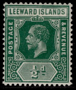 LEEWARD ISLANDS GV SG47a, ½d deep green, LH MINT.