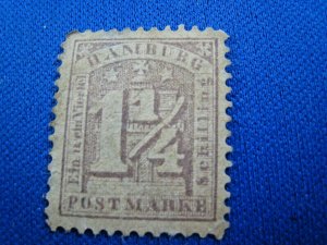 GERMAN STATES STAMPS - 1866 HAMBURG - SCOTT # 24 - Used