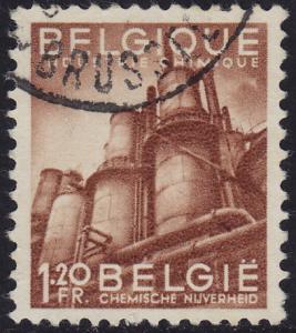 Belgium - 1948 - Scott #375 - used - Chemical Industry