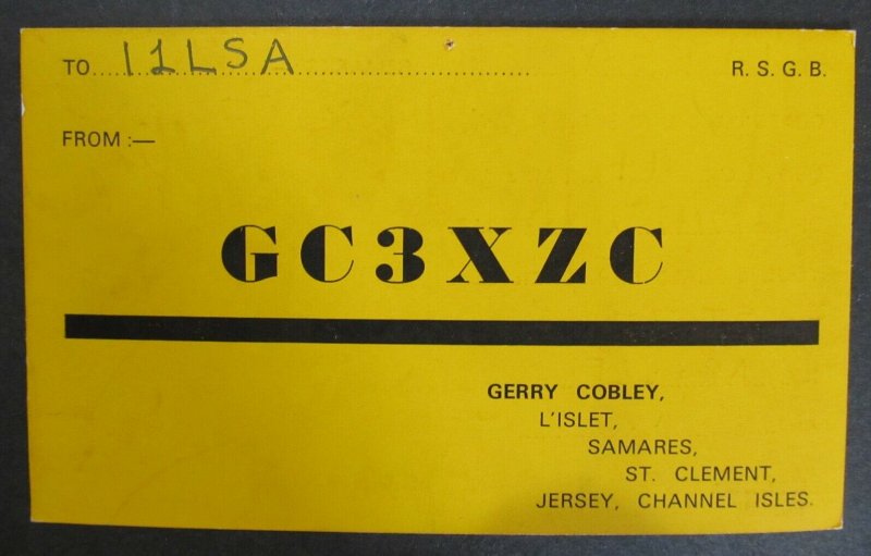 5893 Amateur Radio QSL Card Jersey Channel Isles