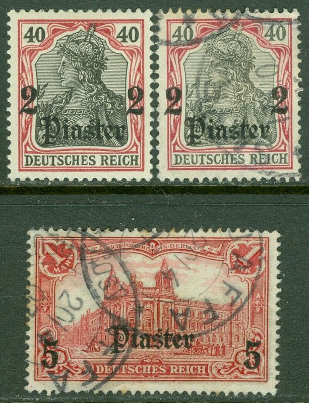 EDW1949SELL : GERMAN OFFICE IN TURKEY 1905 Sc #36 VF MOG & VF Used #39 VF, Used