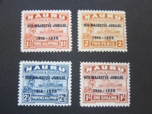 Nauru 1935 Sc 31-34 set MH