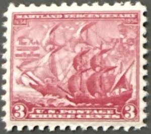 Scott #736 1934 3¢ Maryland Tercentenary MNH OG