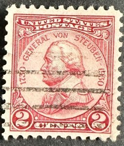 US #689 Used VF 2c General Von Steuben 1930 [B15.3.4]