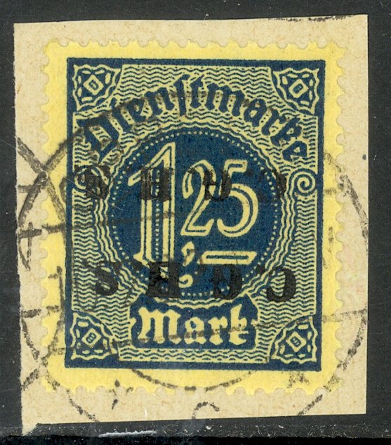 UPPER SILESIA 1920 1.25m Official C.G.H.S. DOUBLE INVERTED on Piece Mi.D17 X