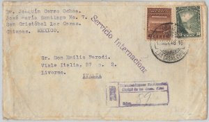 58640 - MEXICO - POSTAL HISTORY: REGISTERED COVER to ITALY 1948