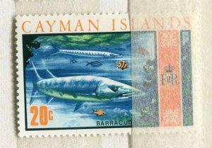 CAYMAN ISLANDS; 1969 early QEII Pictorial issue fine Mint hinged 20c. value