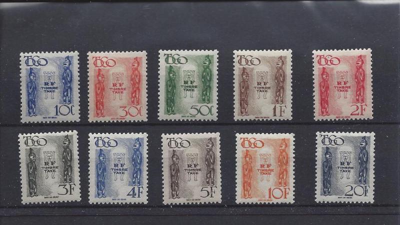 Togo, J32-41, Postage Due Singles,**MNH**
