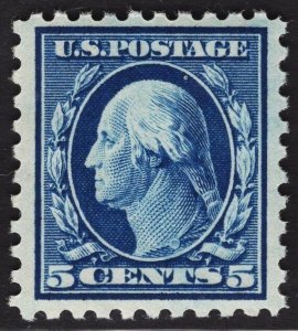 US #428 5c Blue Washington MINT NH SCV $75