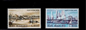 San Marino Scott #798-99, Singles 1973 Complete FVF MNH