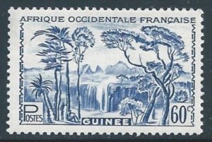 French Guinea #172 NH 60c Forest Waterfall Issue w/o RF