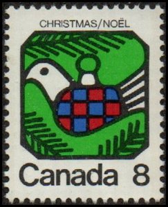 Canada 626 - Unused-NG - 8c Christmas / Dove (1973)