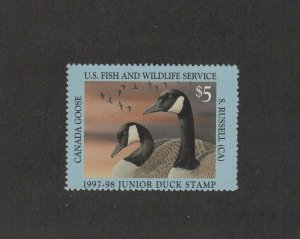 JDS5 - Junior Federal Duck Stamp.   Single. MNH. OG. #02 JDS5f