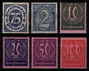 Germany 1922 Official stamps, Set [Unused]