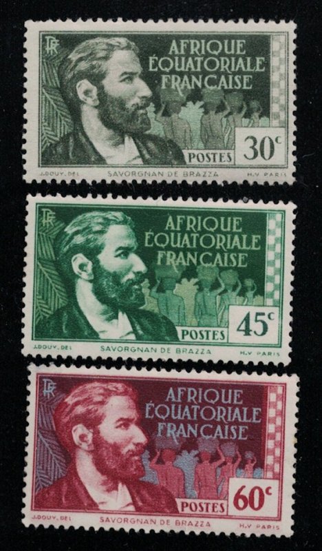 French Equatorial Africa # 42,46,50  M  SCV $ 5.45